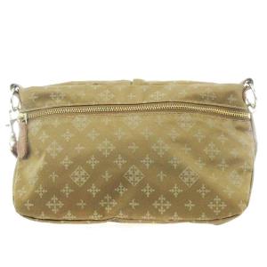 russet ショルダーバッグ 斜めかけ クロスボディ モノグラム 総柄 ナイロン レザー カーキ