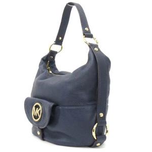 MICHAEL Michael Kors ワンショルダー バッグ 肩掛け レザー ロゴ 装飾 ワンポイント ネイビー