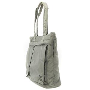 PORTER タンカー トートバッグ セミショルダー ナイロン ロゴ ワッペン ワンポイント グレー
