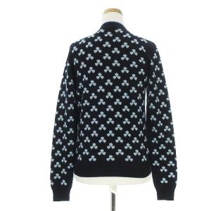 HERMES カーディガン セリエボタン カシミヤ 34 紺