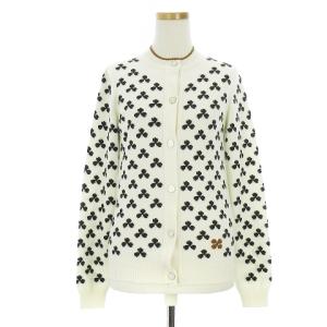 カーディガン クローバー セリエボタン カシミヤ 34 白