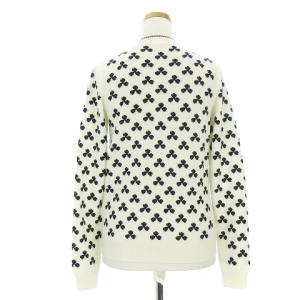 HERMES カーディガン クローバー セリエボタン カシミヤ 34 白