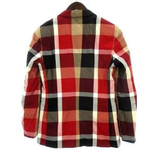 BLACK LABEL CRESTBRIDGE 美品 テーラードジャケット ブレザー ダブルベンツ 総裏地 チェック レッド L