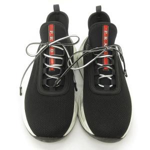 PRADA SPORT アメリカズカップ メッシュ スニーカー ボリュームソール 6425 ブラック ホワイト 36
