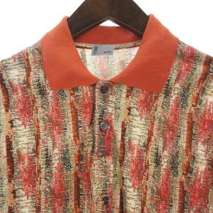 MISSONI ポロシャツ 半袖 総柄 オレンジ系  L トップス SM0
