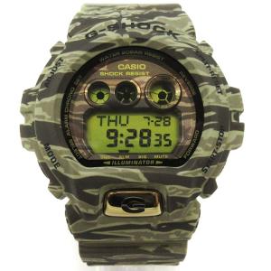 CASIO G-SHOCK 美品 カモフラージュ 迷彩 タイガーカモ クオーツ 腕時計 デジタル GD-6900TC カーキ ウォッチ SM0