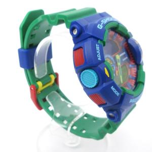 CASIO G-SHOCK 美品 ハイパーカラーズ ロータリースイッチモデル 腕時計 アナログ クオーツ GA-400-2ADR 青 ブルー 緑 グリーン