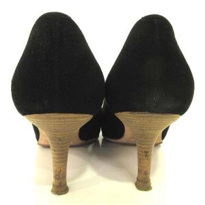 PELLICO ポインテッドパンプス スエード スウェードレザー 37 ブラック