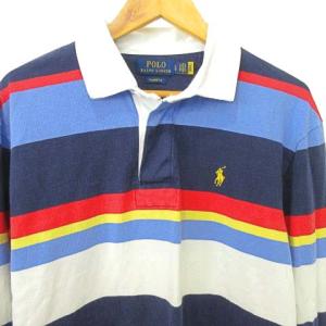 POLO RALPH LAUREN 国内正規 ラガーシャツ 長袖 ボーダー クラシックフィット ホース刺繍 LG マルチカラー SM0