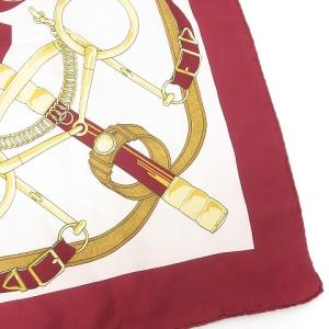 Eperond'Or 黄金の拍車 カレ90 ペリエ スカーフ 大判 プリント ボルドー