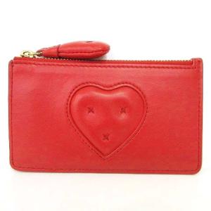 ANYA HINDMARCH カードケース 小銭入れ コインケース ハート レザー レッド SM0