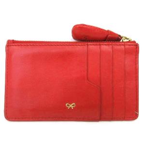 ANYA HINDMARCH カードケース 小銭入れ コインケース ハート レザー レッド SM0
