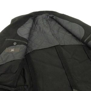 Zegna チェスターコート ロング 起毛 裏地キルティング フォーマル カジュアル ブラック