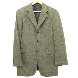 テーラードジャケット 3B シングル ウール ヘリンボーン 50R グレー