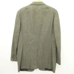 ARMANI COLLEZIONI テーラードジャケット 3B シングル ウール ヘリンボーン 50R グレー