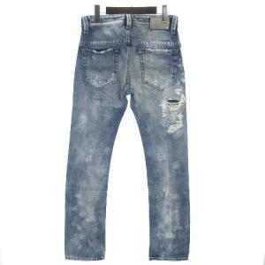 DIESEL THAVAR 0840S スキニー デニムパンツ ダメージ加工 ジッパーフライ インディゴ