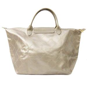 Longchamp ルプリアージュ DEPOSE トートバッグ ハンドバッグ 舟形 総柄 ゴールド系 カバン SM0