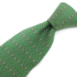 ネクタイ レギュラータイ ホースビット柄 5214 IA シルク グリーン 緑 AA SM0