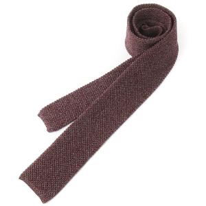 ニットタイ ネクタイ シルク ボルドー系 SM0