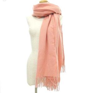 Acne Studios ストール マフラー ショール 大判 フリンジ ウール 無地 イタリア製 ピンク