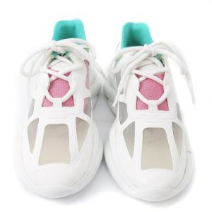 MSGM 美品 パネルスニーカー ローカット シアー レースアップ 3041MDS617-252 ホワイト 39 シューズ SM0