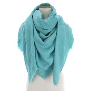 LOUIS VUITTON M74024 ストール シルク モノグラム ジャカード 水色