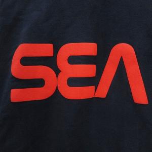 WIND AND SEA スウェット トレーナー 裏起毛 ロゴ コットン ネイビー オレンジ