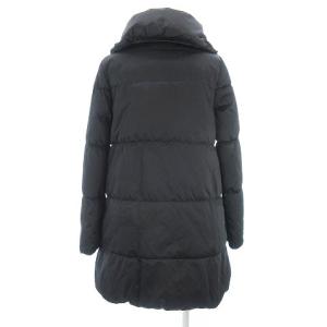 kate spade new york ダウンコート ミドル丈 リボンカラー 裏ゼブラ柄 ブラック XS