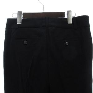23区 タグ付き スラックス ストレートパンツ センタープレス 無地 ウール ブラック