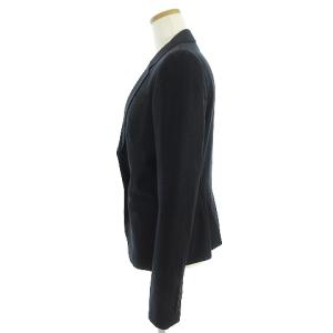 23区 スーツ セットアップ ジャケット シングル 背抜き スラックス センタープレス ストライプ ネイビー