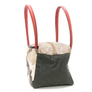 russet ハンドバッグ トート モノグラム カモ柄 迷彩 ロゴ ベージュ カーキ SM0