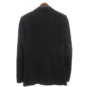 LITHIUM HOMME SUPER 120'S ULTRA-BLACK WOOL NOTCHED MIDDLE 2B-JKT