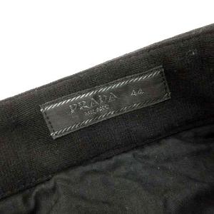 PRADA ジョガーパンツ ウール ジッパーフライ 無地 ブラック 44