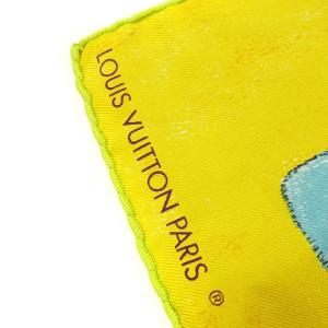 LOUIS VUITTON ウィリアムウィルソン スカーフ シルク アート 総柄 イエロー