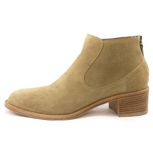 SARTORE ショートブーツ スエード バックジップ ベージュ 35