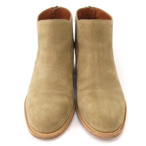 SARTORE ショートブーツ スエード バックジップ ベージュ 35