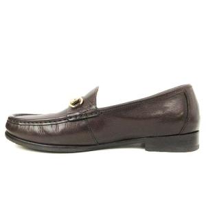 COLE HAAN ローファー ホースビット フォーマルシューズ レザー ダークブラウン ゴールドカラー