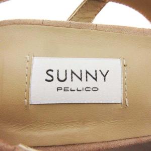 PELLICO SUNNY IRIS サニー イリス サンダル ウェッジ アンクルストラップ クロス スエード モカベージュ 35 シューズ