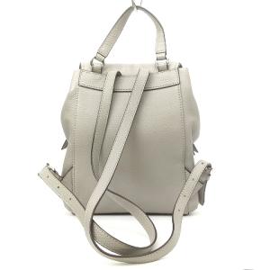 MICHAEL KORS ミニリュックサック バックパック レザー ロゴ プレート グレー