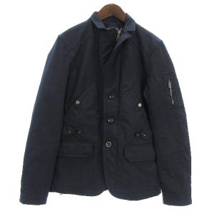 ブラックレーベル フィールドジャケット ブルゾン ミリタリー 中綿 無地 ダークネイビー 濃紺 XS SM0