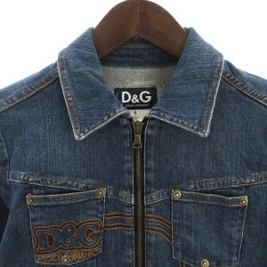 DOLCE&GABBANA ヴィンテージ リミテッドエディション デニムジャケット 長袖 ジップアップ インディゴ S