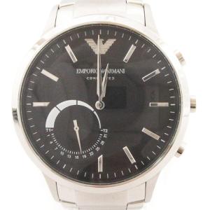 CONNECTED スマートウォッチ 腕時計 NDW2H アナログ シルバーカラー 黒文字盤 ジャンク SM0