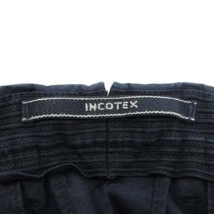 INCOTEX スキニーパンツ ストレッチ ジップフライ コットン ネイビー
