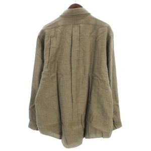 Brooks Brothers 美品 コットン ウール ブルックス フランネル ヘリンボーン カジュアルシャツ リージェントフィット ボタンダウン ブラウン系