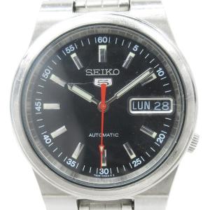 ファイブ 5 腕時計 自動巻き アナログ 裏スケ デイデイト 7S26-01 シルバー