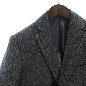 TOMORROWLAND 17AW テーラードジャケット シングル ツイード ウール センターベント 背抜き グレー 46
