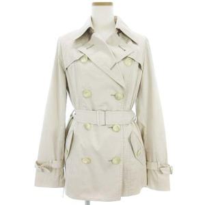 トレンチコート ショート丈 ベルト ナイロン混 ベージュ 40 SM0