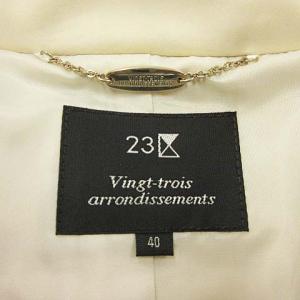 23区 トレンチコート ショート丈 ベルト ナイロン混 ベージュ 40 SM0