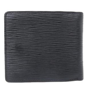 aniary 財布 二つ折り ウェーブレザー カモ柄 16-20000 ブラック