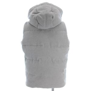 DANTON ビームス別注 モッサダウンベスト ウール フード付き ロゴ ワッペン